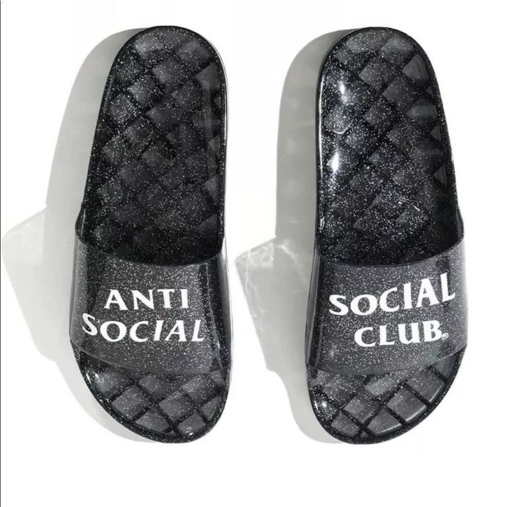 Anti Social Social Club - Everything Glitters At The Beginning Black Slides